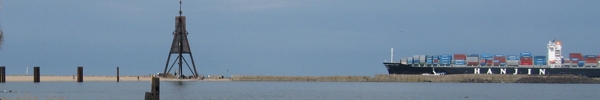 Die Kugelbarke in Cuxhaven am Weltschifffahrtsweg